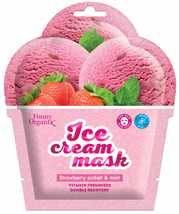 Ice Cream Mask Маска-мороженое тканевая Морозная Свежесть