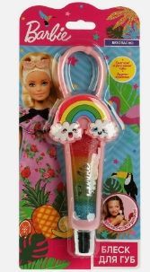 Barbie Блеск для губ 3 цвета радуга