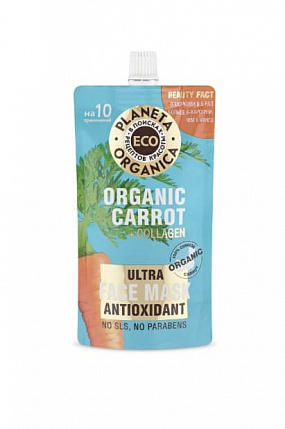 Маска для лица ECO Organic Carrot 100мл Антиоксидантная