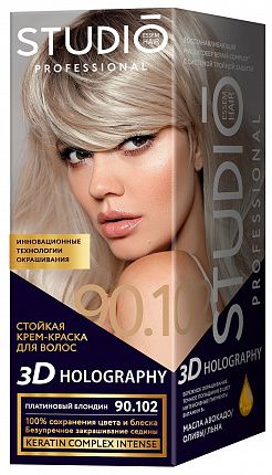 3D Краска для волос 90.102 Платиновый блондин