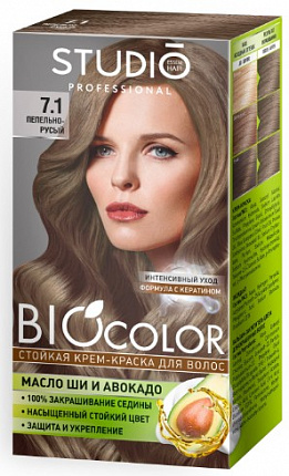 BioColor Краска для волос 7.1 Пепельно-русый