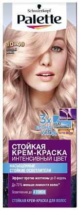 ICC Краска для волос 10-49 Розовый блонд