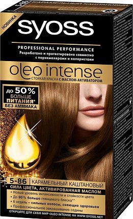 Краска для волос Oleo 5-86 Карамельный каштан