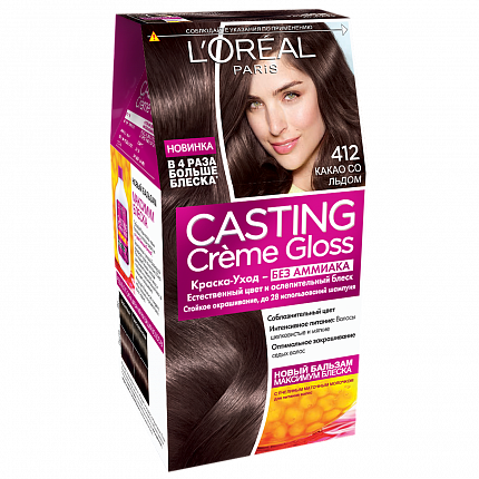 Краска для волос Casting Creme Gloss 412 Какао со льдом