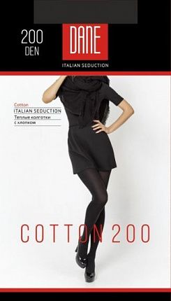 Колготки Cotton 200 nero 5